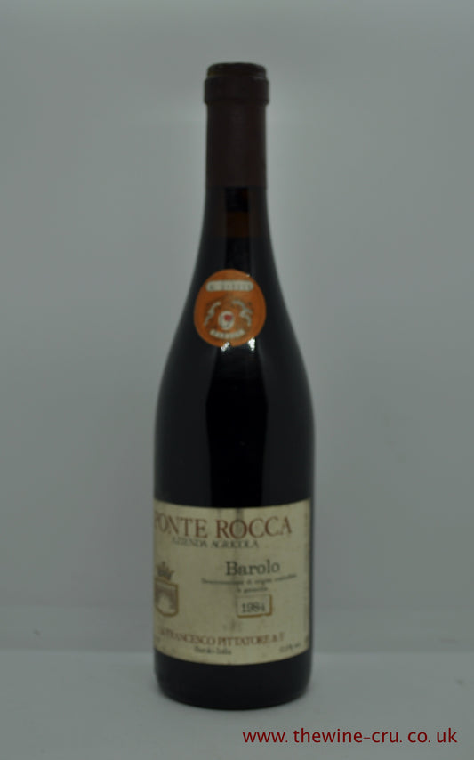 1984 vintage red wine. Ponte Rocca Barolo 1984. The bottle is in good general condition with the wine level being 3cm below the cork. Immediate delivery. Free local delivery. Gift wrapping available.