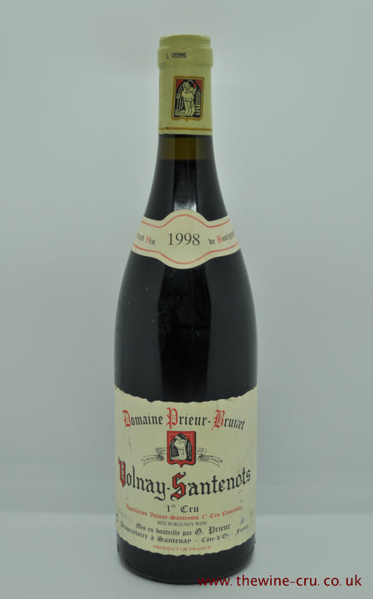 1998 vintage red wine. Volney Santenots 1er Cru Domaine Prieur Brunet 1998. France, Burgundy. Immediate delivery. Free local delivery.