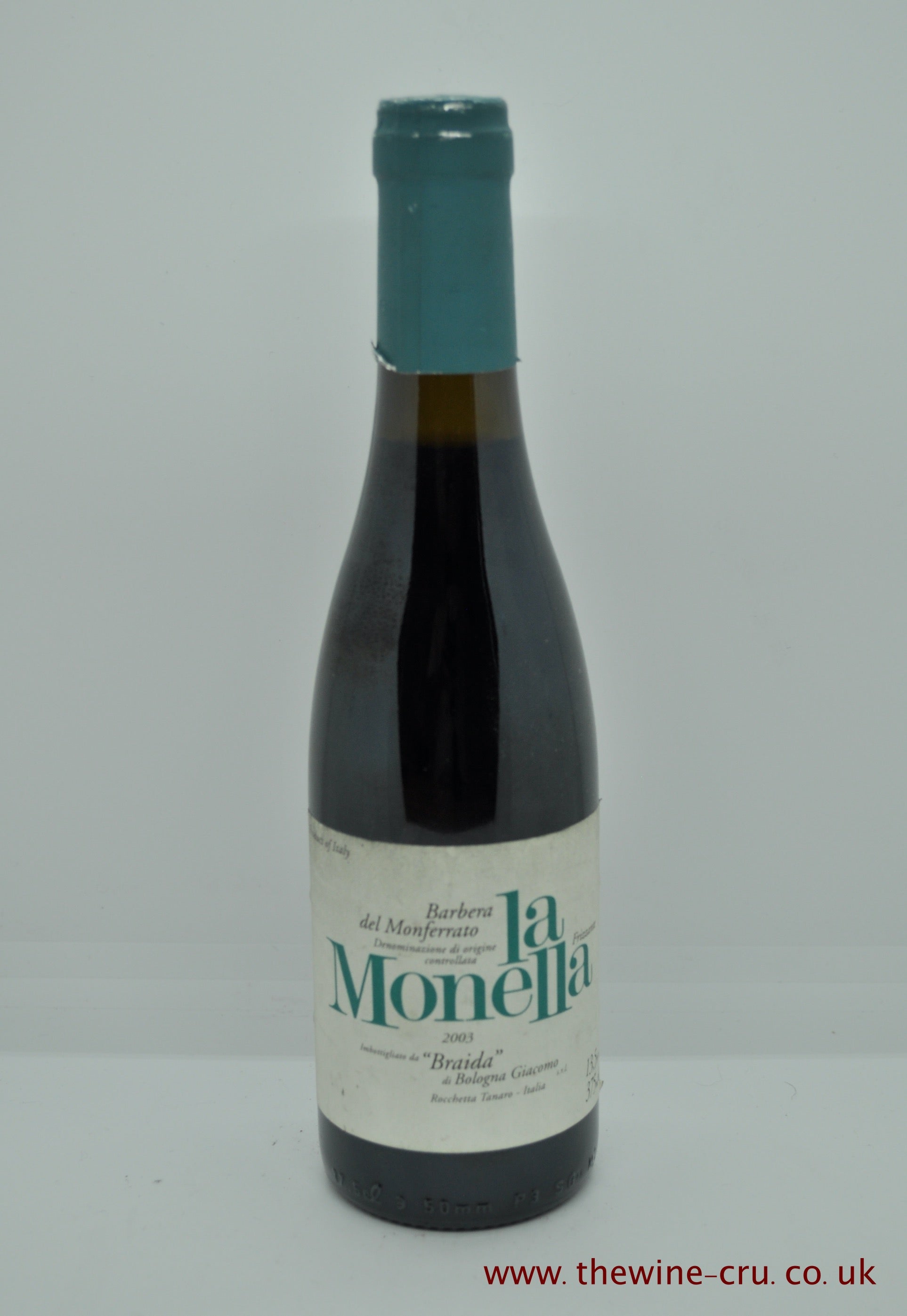 2003 vintage red wine. Barbera Del Monferrato La Monella Frizzante Braida Half 2003. Italy. Immediate delivery. Free local delivery. Gift wrapping available.