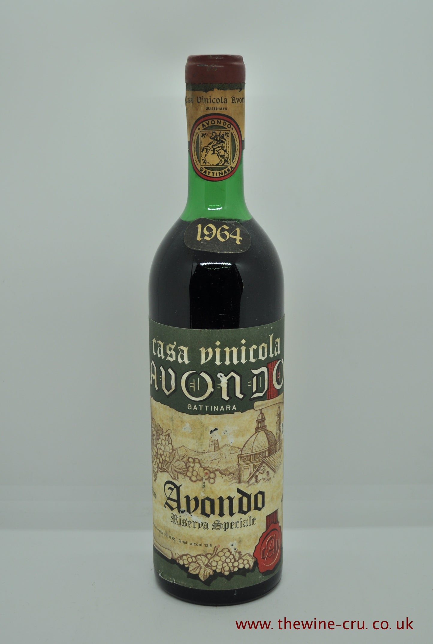 1964 vintage red wine. Avondo Gattinara Reserva Speciale 1964. Italy. Immediate delivery. free local delivery. Gift wrapping available.