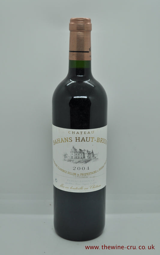 2004 vintage red wine. Chateau Bahans Haut Brion 2004. France, Pessac-Leognan. Immediate delivery. Free local delivery. Gift wrapping available.