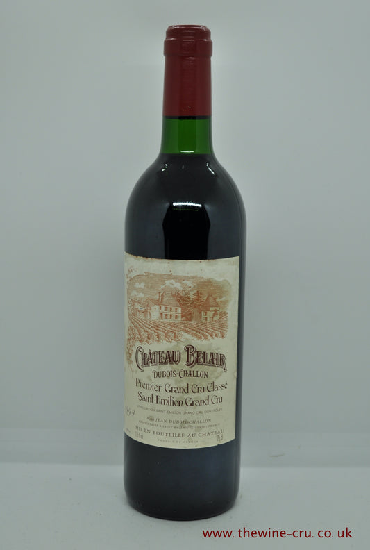1994 vintage red wine. Chateau Belair. France, Bordeaux. The bottle is in good condition, the label has a little staining and the wine level is base of neck. Immediate delivery. Free local delivery. Gift wrapping available.