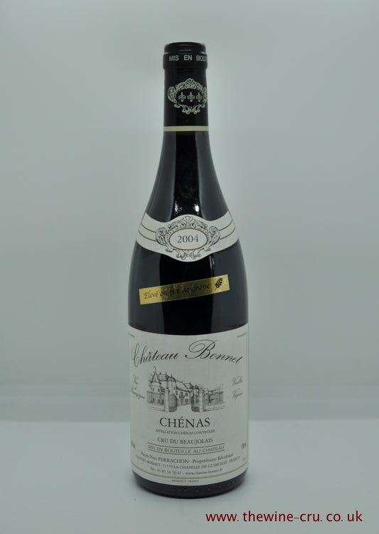 2004 vintage red wine. Chateau Bonnet Chenas Vieillies Vignes 2004. France Burgundy. Immediate delivery. Free local deliver. Gift wrapping available.