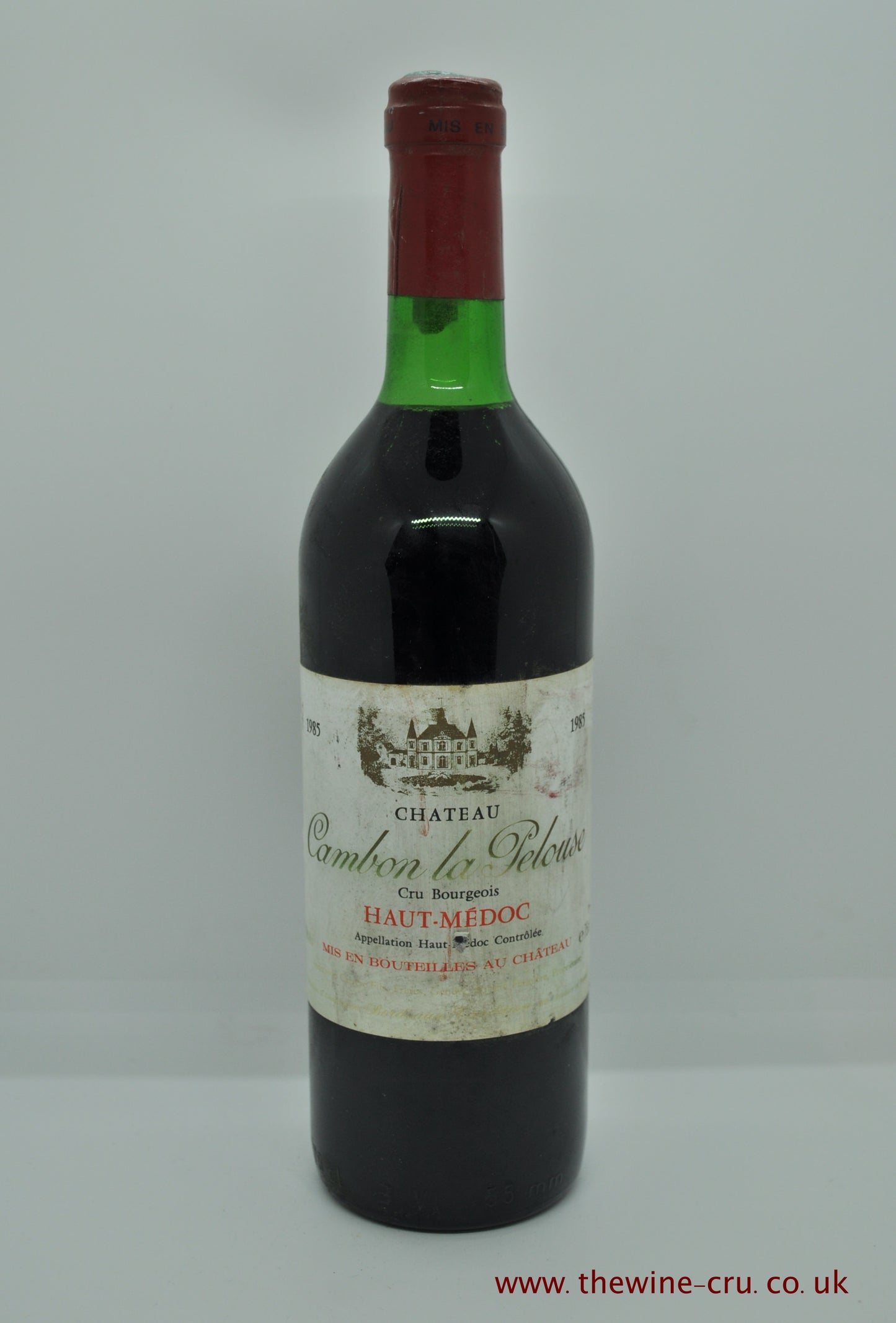 1985 vintage red wine. Chateau Cambon La Pelouse 1985. France Bordeaux. Immediate delivery. Free local delivery. Gift wrapping available.