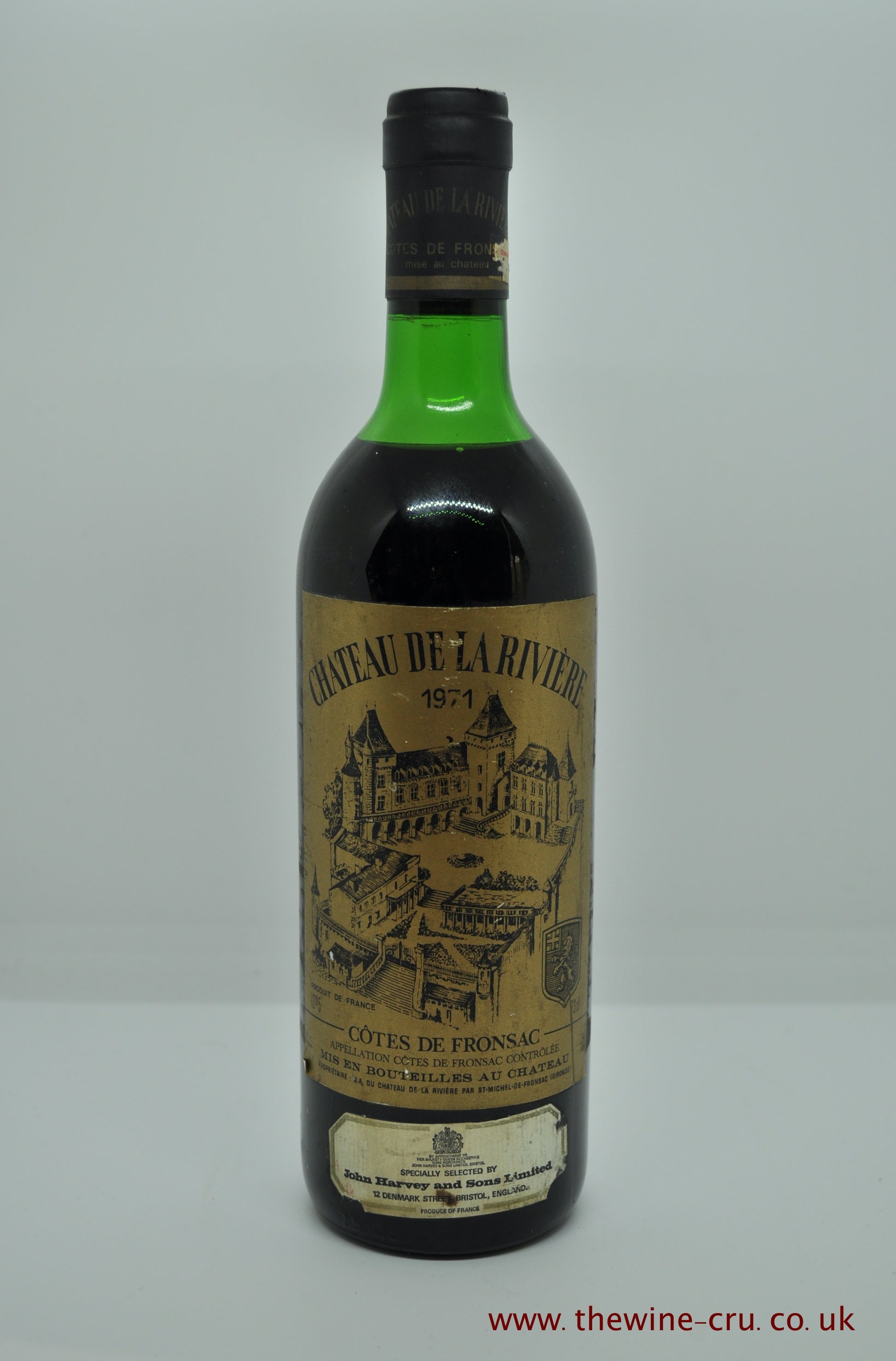 1971 vintage red wine. Chateau De La Riviere 1971. France Bordeaux. Immediate delivery. Free local delivery. Gift wrapping available.