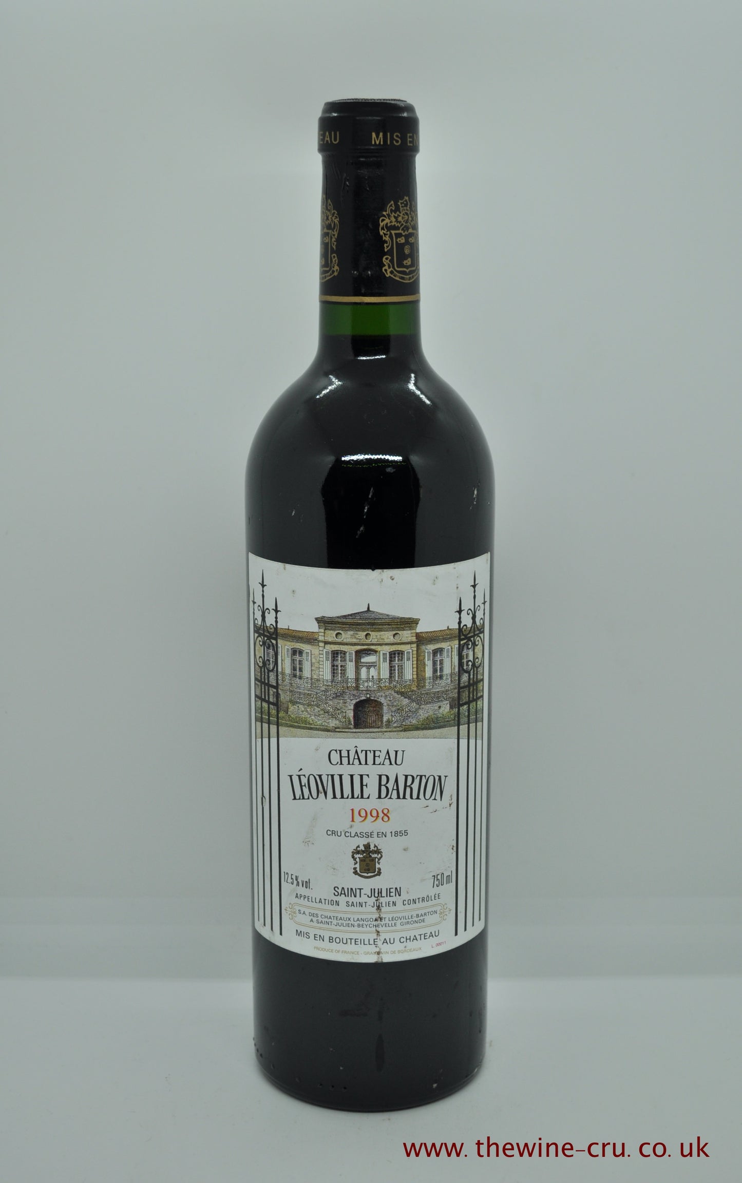 1998 vintage red wine. Chateau Leoville Barton 1998. France, Bordeaux. Immediate delivery. Free local delivery. Gift wrapping available.