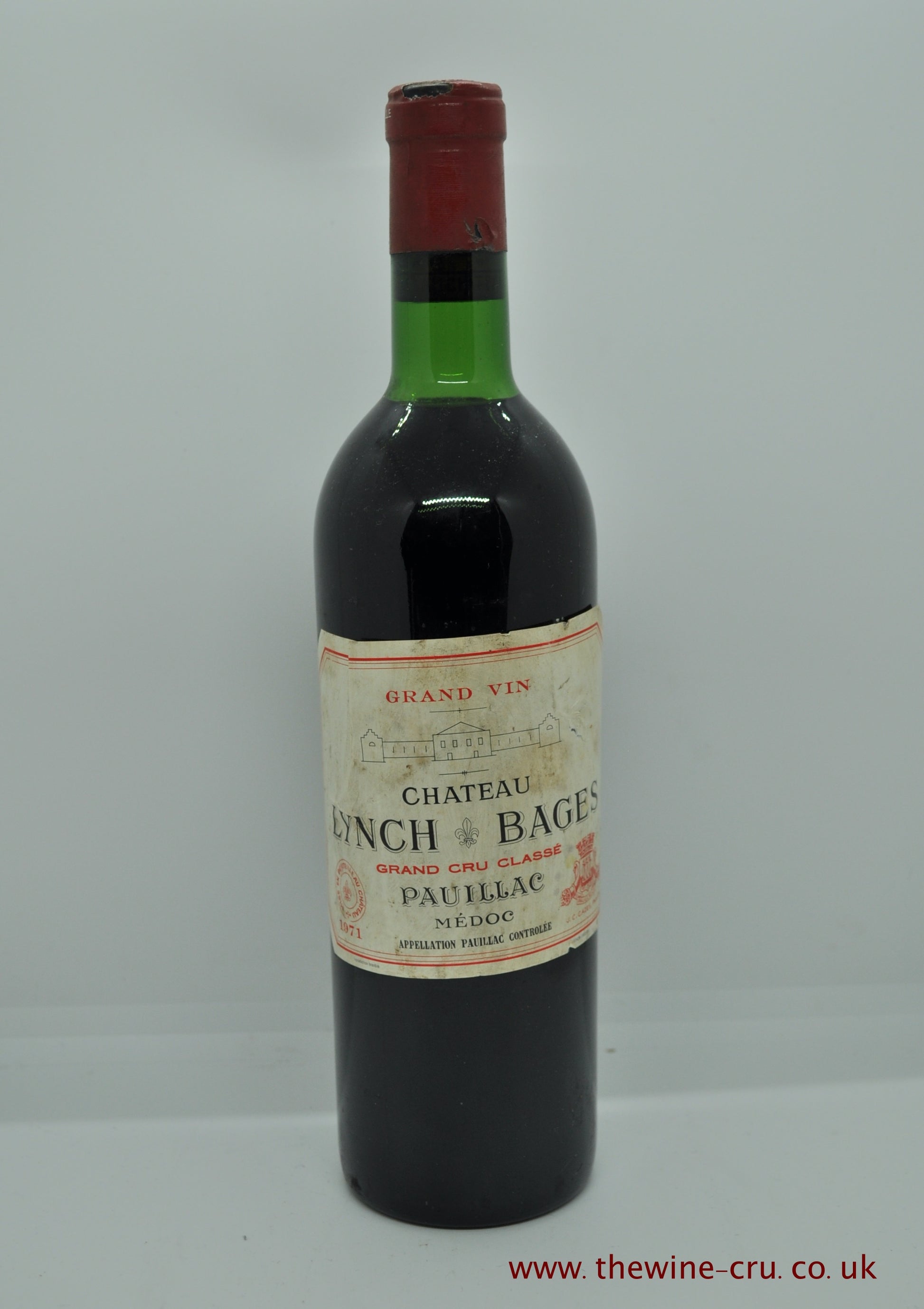 1971 vintage red wine. Chateau Lynch Bages 1971. France, Bordeaux. Immediate delivery. Free local delivery. Gift wrapping available.