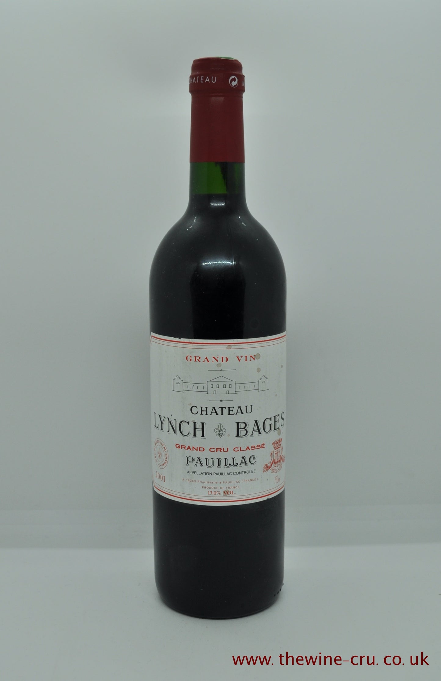 2001 vintage red wine. Chateau Lynch Bages 2001. France Bordeaux. Immediate delivery. Free local delivery. Gift wrapping available.