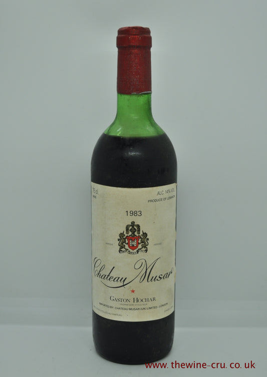 1983 vintage red wine. Chateau Musar 1983. Lebanon. Immediate delivery. Free local delivery. Gift wrapping available.
