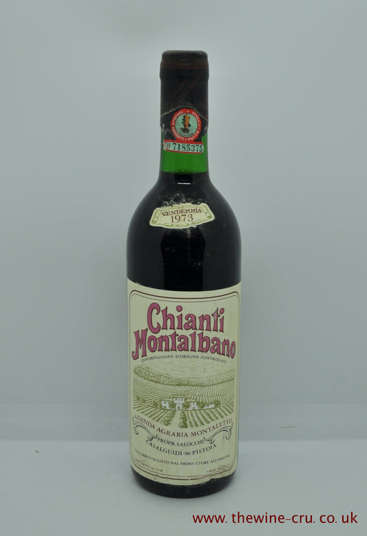 1973 vintage red wine. Chianti Montalbano 1973. Italy. The bottle is in good condition with the level being base of neck. Immediate delivery. Free local delivery. Gift wrapping available
