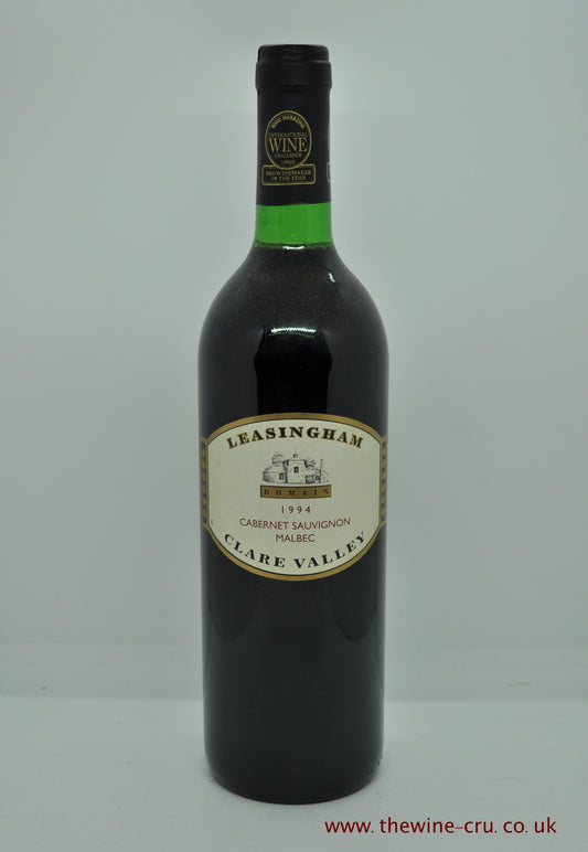 1994 vintage red wine. Leasingham Cabernet Malbec, Clare Valley, Australia. The bootle is in good condition with the wine level  being base of neck. Immediate delivery. Free local delivery. Gift wrapping available.