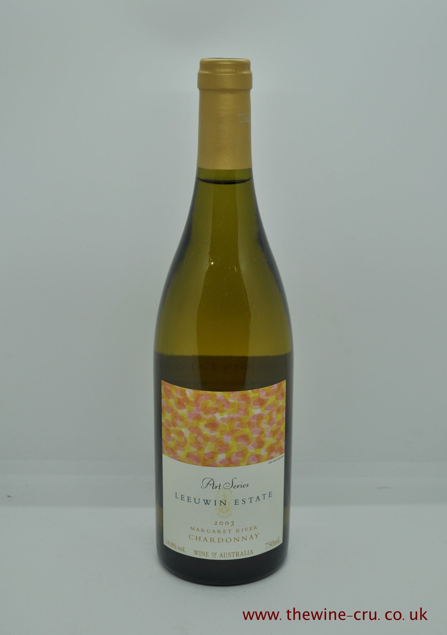 2003 vintage white wine. Leeuwin Art Series Chardonnay. Australia. The bottles are in good condition with the wine level just below the base of the cork. Immediate delivery. Free local delivery. Gift wrapping available.