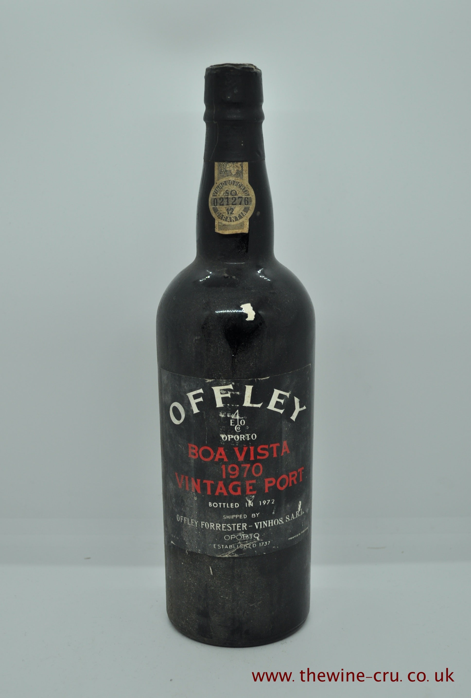 1970 vintage port wine. Offley Boa Vista Vintage Port. Portugal. The bottle is in good condition, Immediate delivery. Free local delivery. Gift wrapping available.