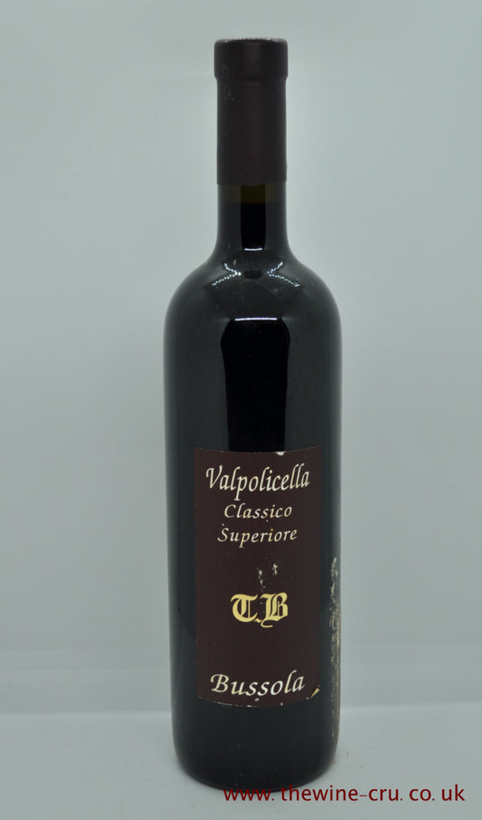 1997 vintage red wine. Valpolicella Classico Superiore Bussola 1997. The bottles are in good condition with the wine level being in neck. Immediate delivery. Free local delivery. Gift wrapping available.