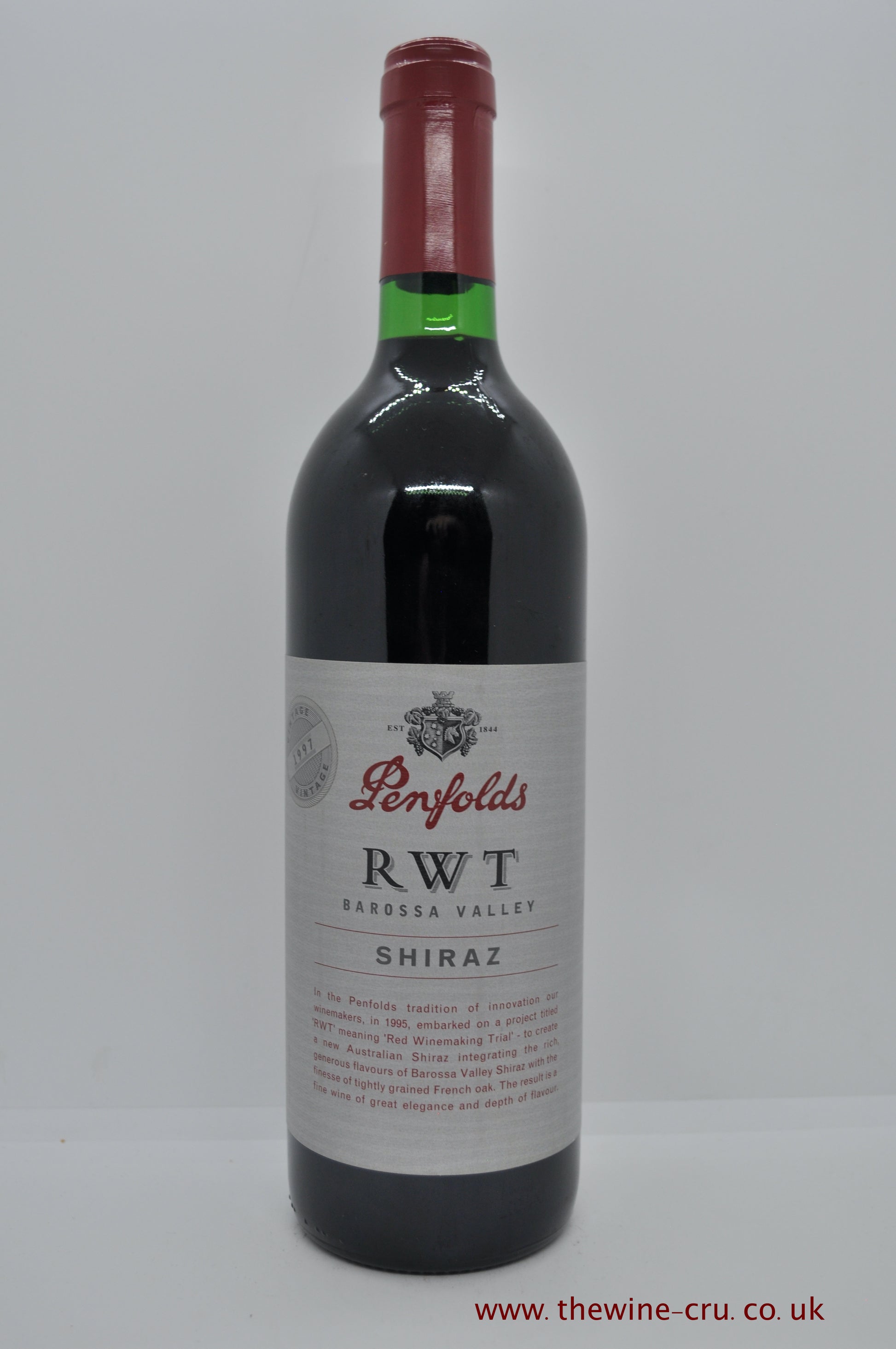 1997 vintage red wine. Penfolds RWT Bin 798 Shiraz 1997. Australia. Immediate delivery. Free local delivery. Gift wrapping available.