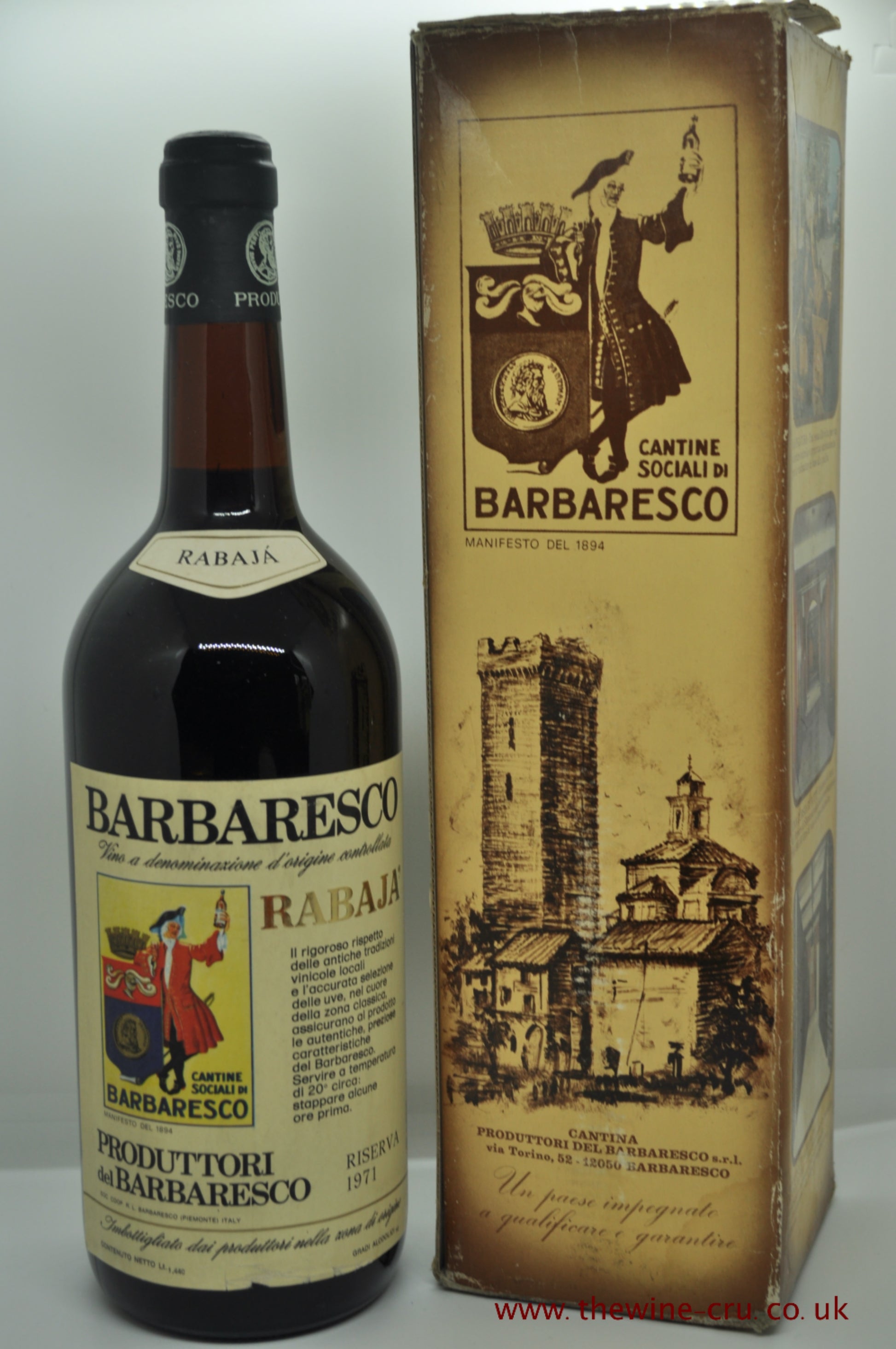 1971 vintage red wine. Barbaresco Produttori Del Barbaresco Magnum 1971. Italy. Immediate delivery UK. Free local delivery.