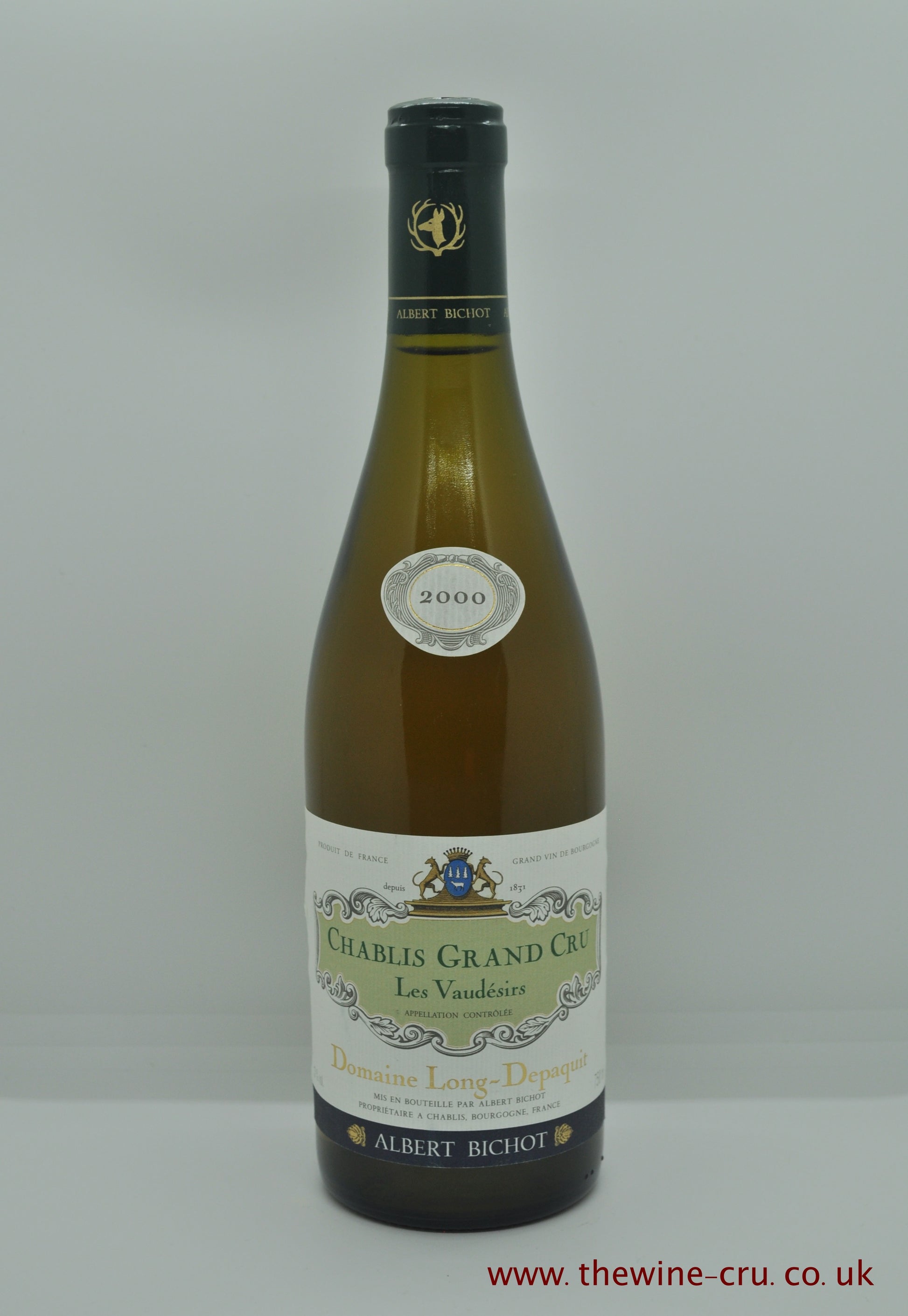 2000 vintage white wine. Chablis Grand Cru Les Vaudesirs, Domaine Long-Depaquit 2000. France. Immediate delivery UK. Free local delivery.