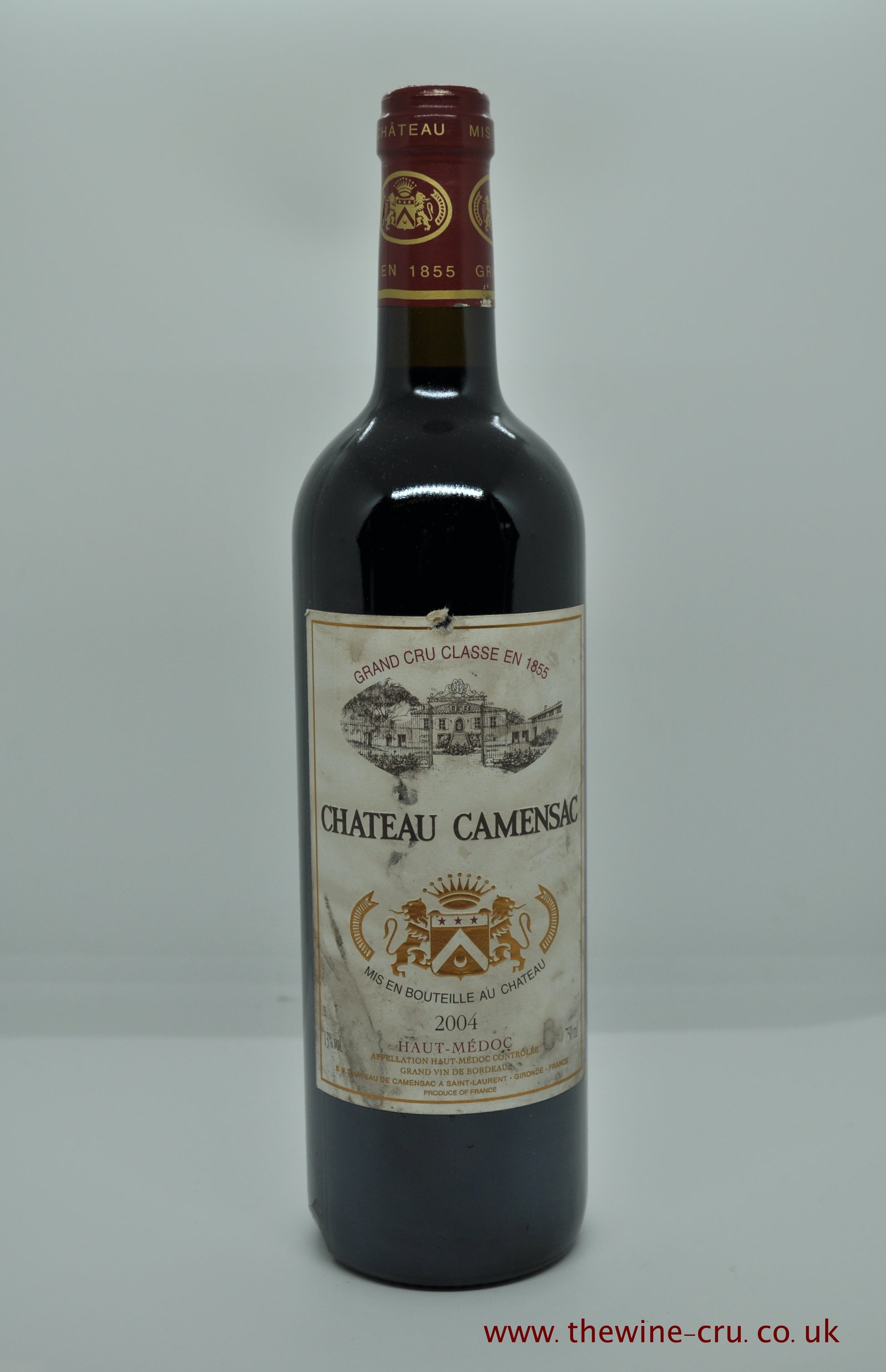 2004 vintage red wine. Chateau Camensac 2004. France Bordeaux. Immediate delivery. Free local delivery.