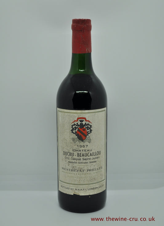 1967 vintage red wine. Chateau Ducru Beaucaillou 1967. France Bordeaux. Immediate delivery UK. Free local delivery.