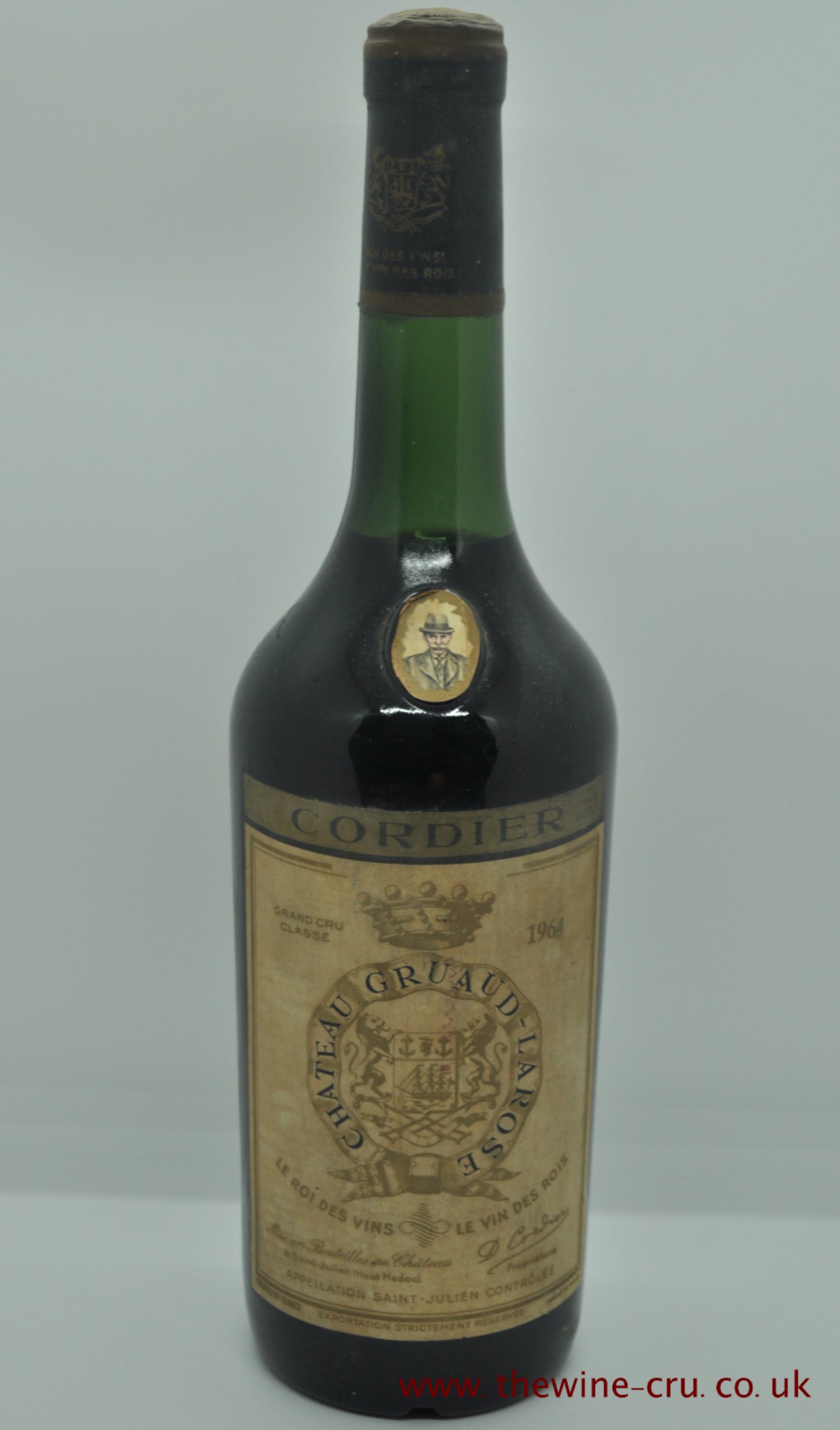 1964 vintage red wine. Chateau Gruaud Larose 1964. France Bordeaux. Immediate delivery UK. Free local delivery.