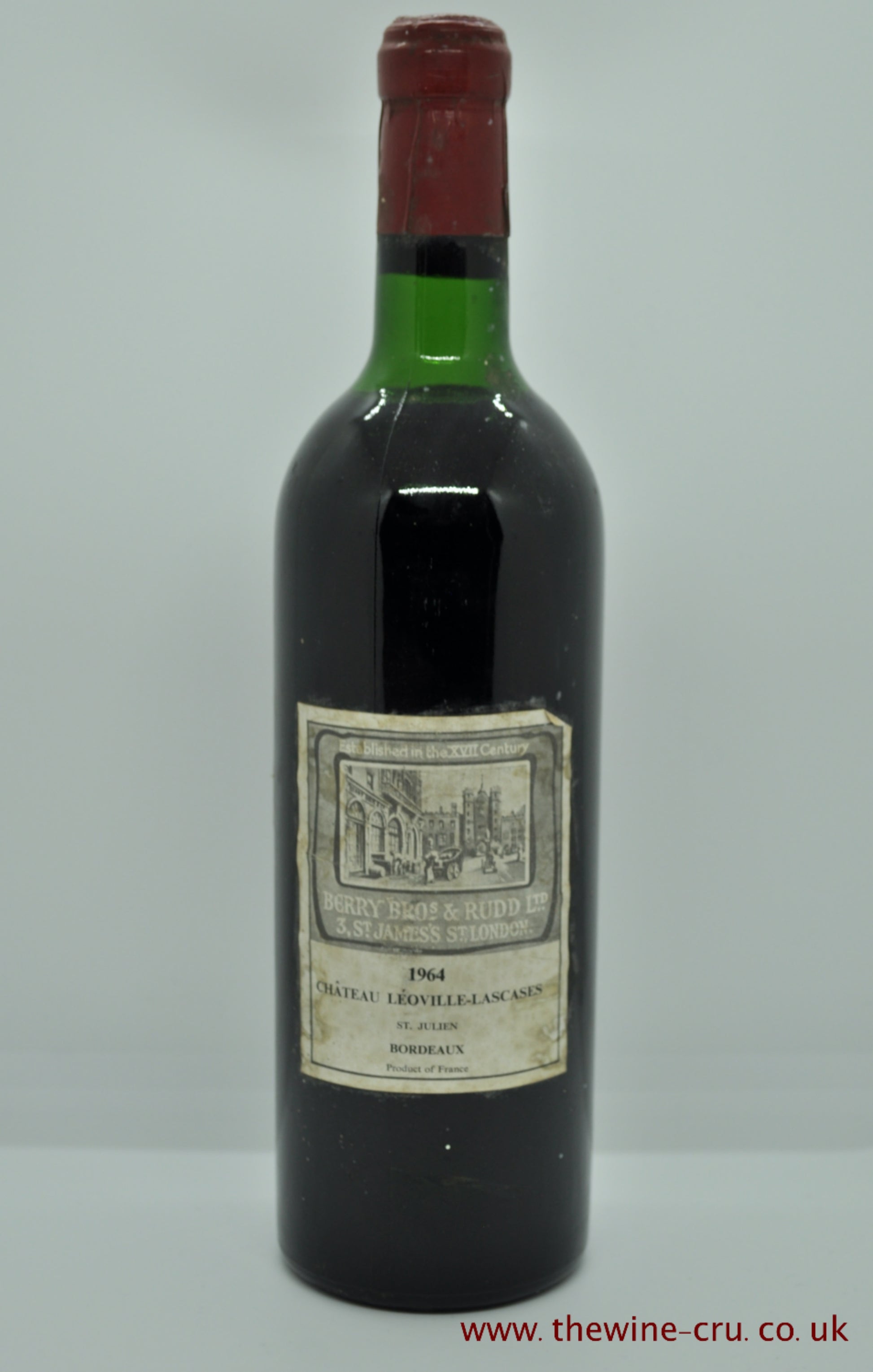 1964 vintage red wine. Chateau Leoville Las Cases 1964. France, Bordeaux. Immediate delivery UK. Free local delivery.