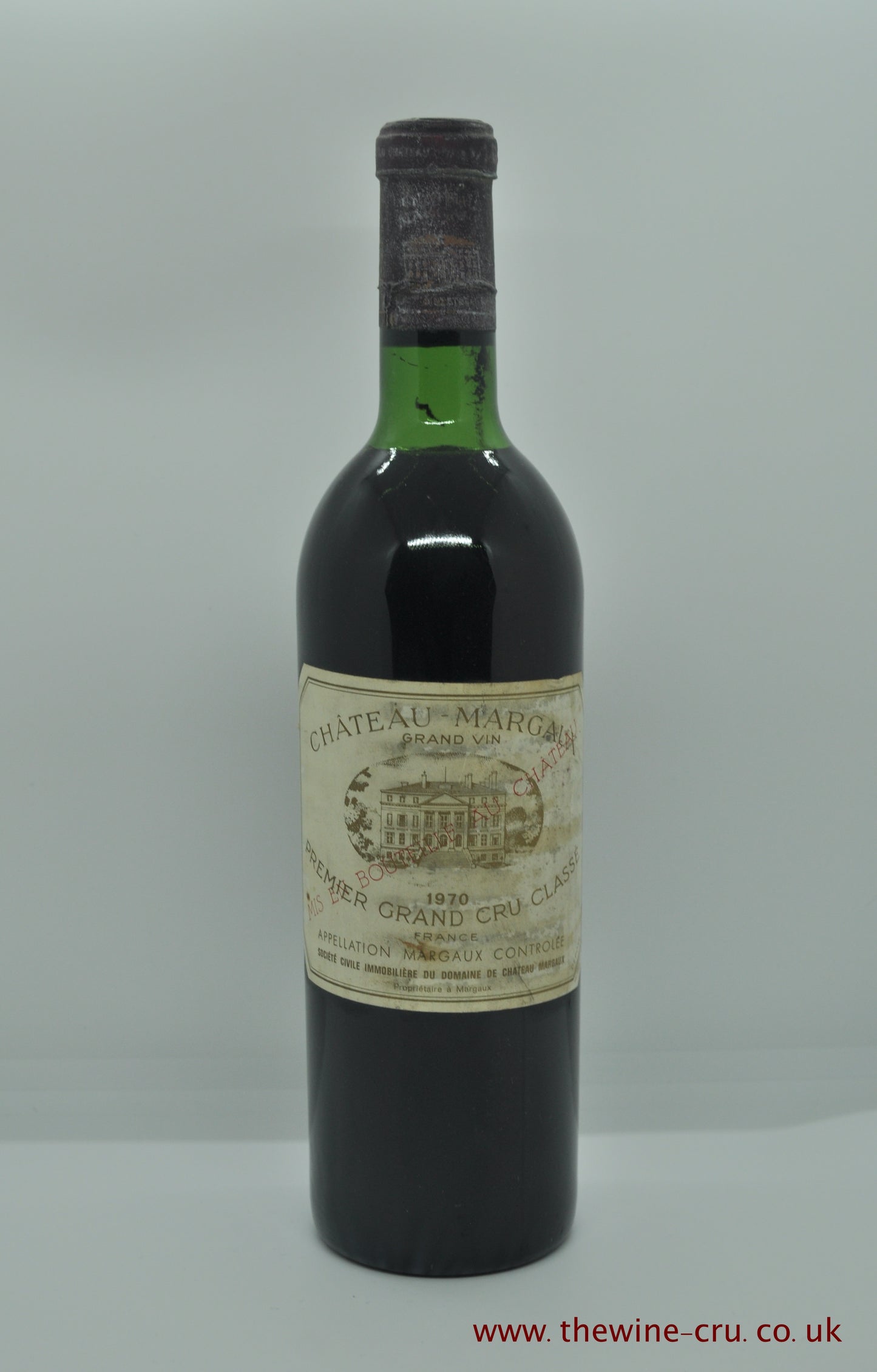 1970 vintage red wine. Chateau Margaux 1970. France, Bordeaux. Immediate delivery UK. Free local delivery.