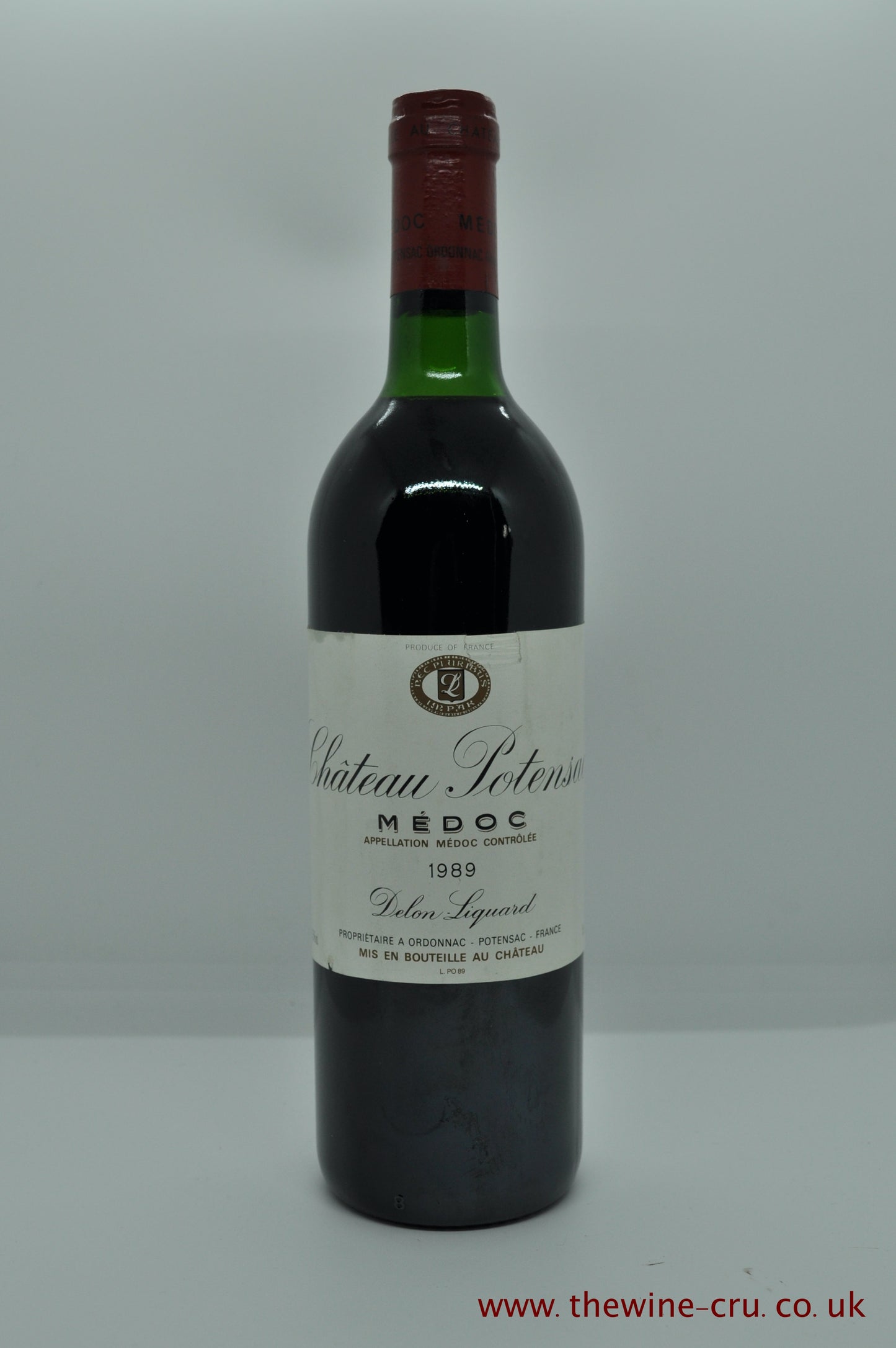 1989 vintage red wine. Chateau Potensac 1989 France Bordeaux. Immediate delivery. Free local delivery.