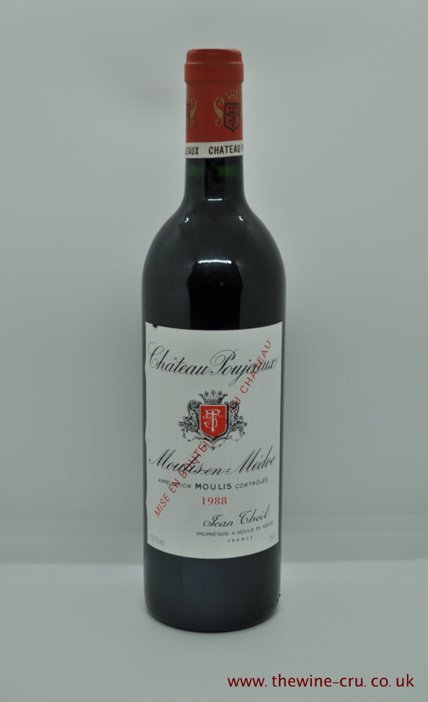 1988 vintage red wine. Chateau Poujeaux 1988 france Bordeaux. Immediate delivery UK. Free local delivery.