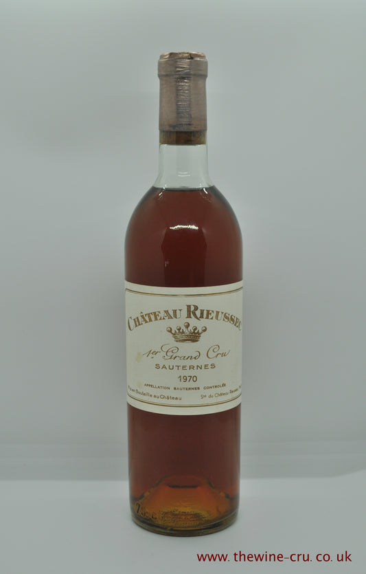 1970 vintage white wine. Chateau Rieussec 1970. france, Bordeaux. Immediate delivery UK. free local delivery.
