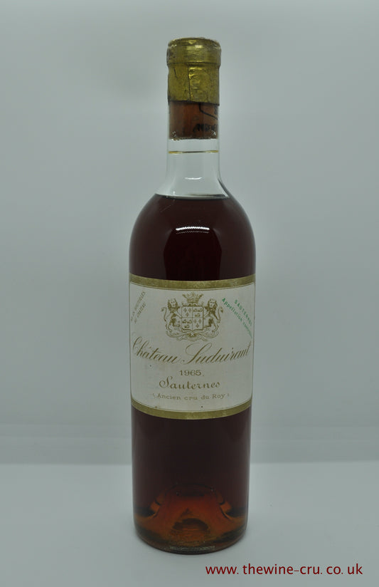 1965 vintage white wine. Chateau Suduiraut 1965. France Bordeaux. Immediate delivery. Free local delivery.