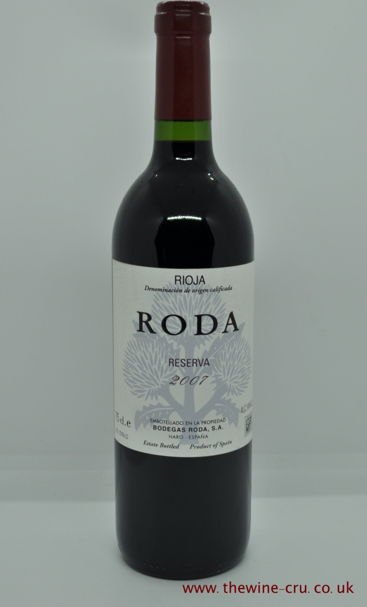 2007 vintage red wine. Roda Reserva Rioja 2007. Immediate delivery. Free local delivery. Gift wrapping available.