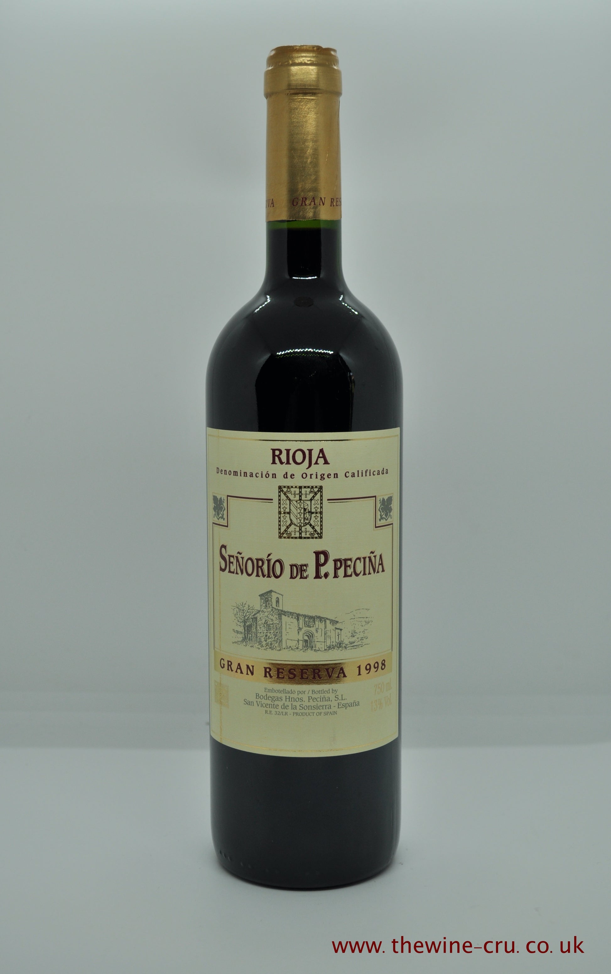 1998 vintage red wine. Bodegas Hermanos Pecina Gran Reserva Rioja 1998. Spain. Immediate delivery. Free local delivery.