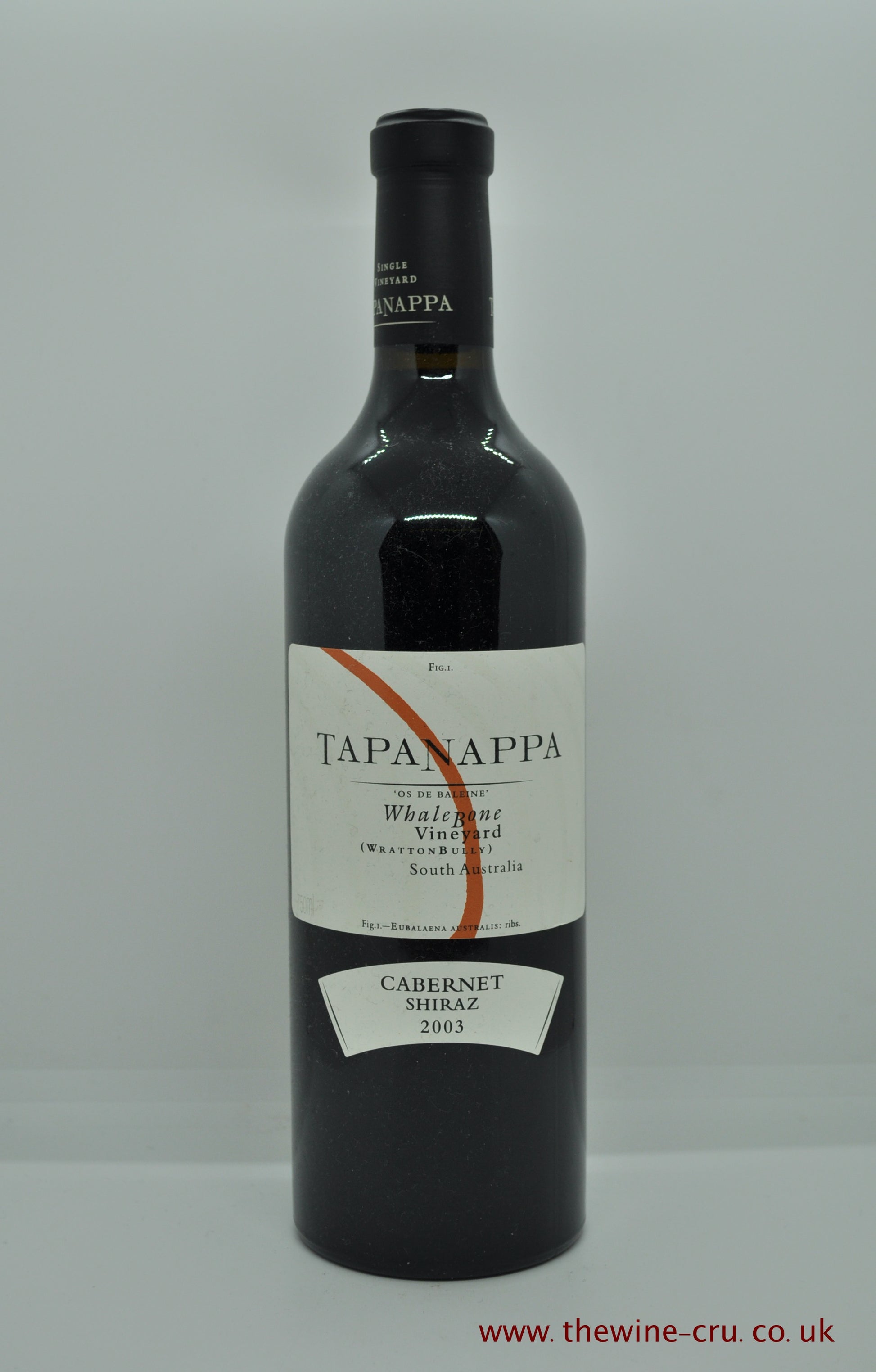 2003 vintage red wine. Tapanappa Whalebone Vineyard Cabernet Shiraz 2003. Australia. Immediate delivery. Free local delivery. Gift wrapping available.