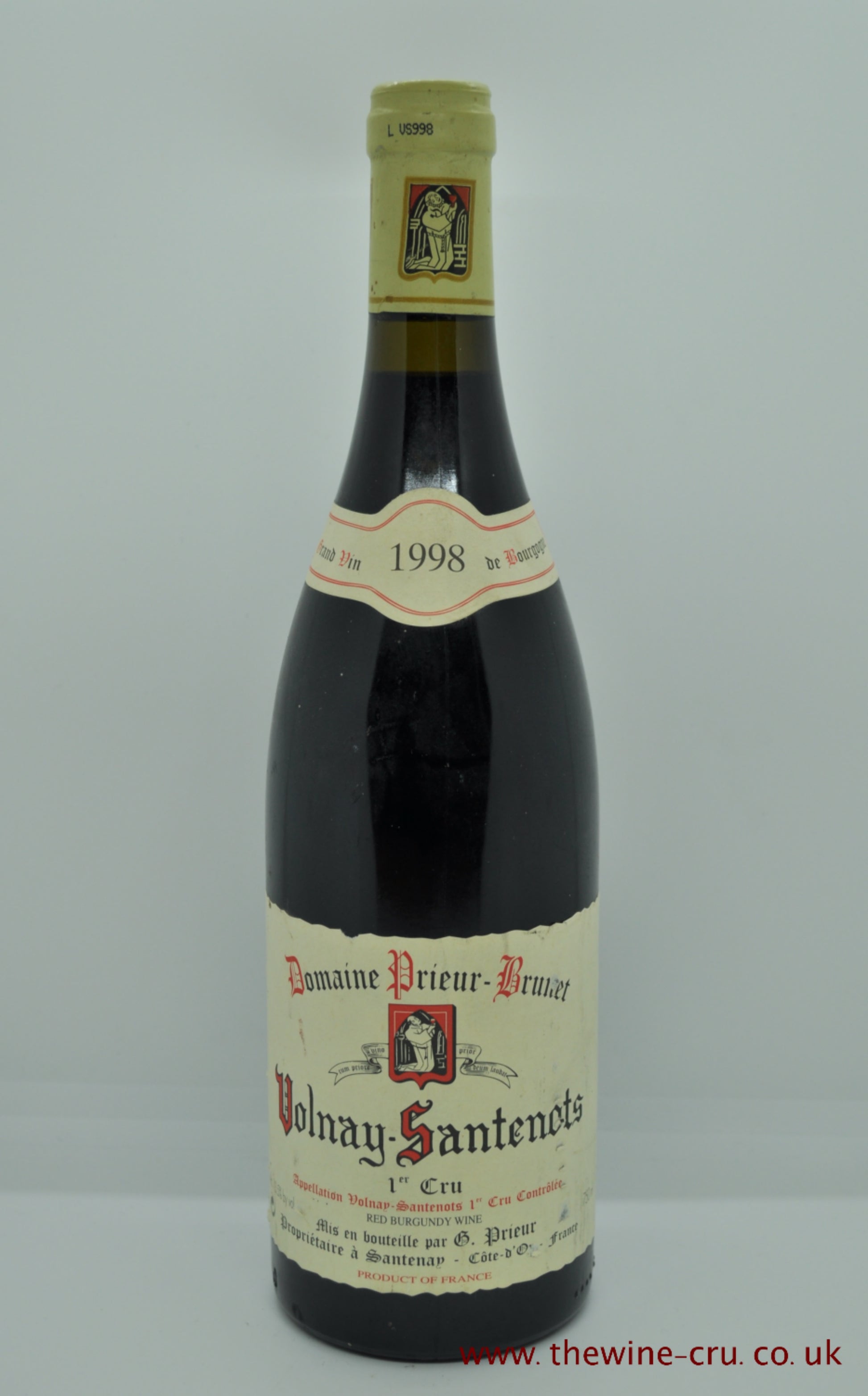 1998 vintage red wine. Volney Santenots 1er Cru Domaine Prieur Brunet 1998. France, Burgundy. Immediate delivery. Free local delivery.